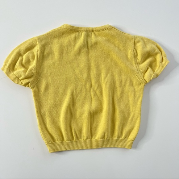 Vintage Lilly Pulitzer Yellow Crewneck Short Sleeve Knit Sweater Top Size 4T - Picture 3 of 6